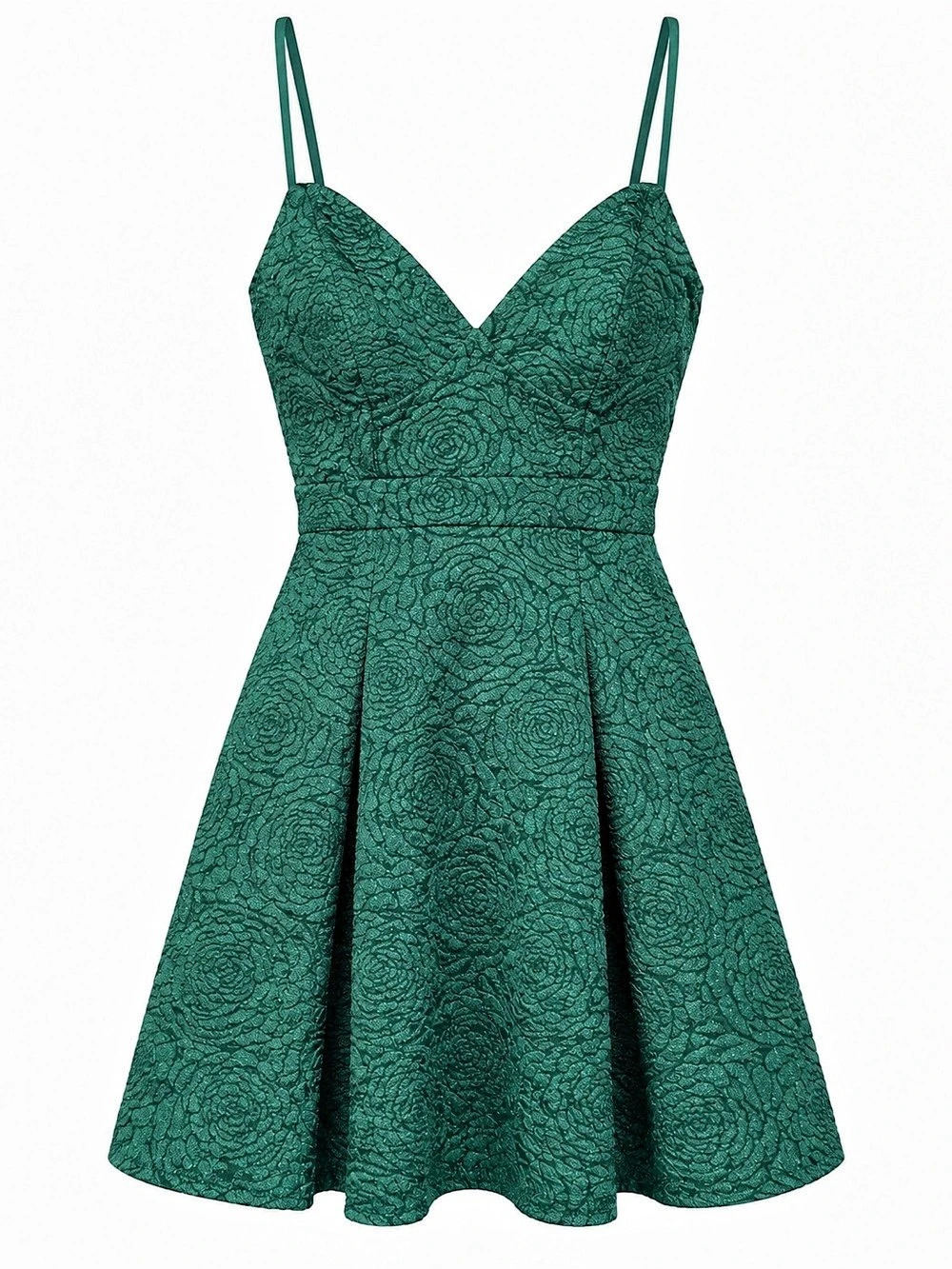 Lulus Floral Jacquard Mini Dress Green Small Like New